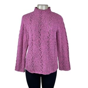 Sigrid Olsen Women's Fuchsia Cowl Neck Sweater Size M